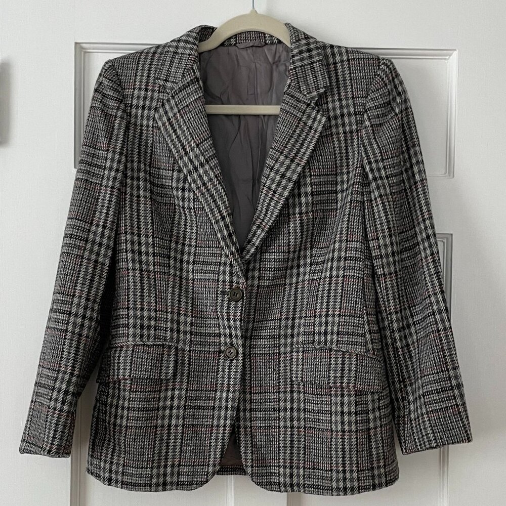 Vintage Burberry Tweed Blazer Size 4P